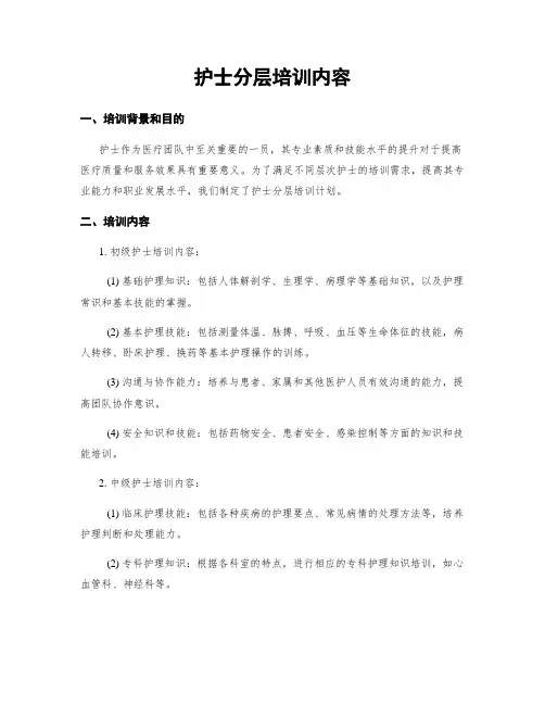 护士分层培训内容