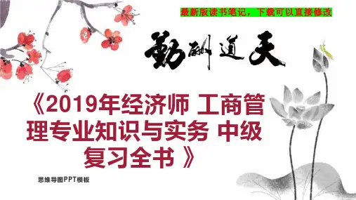 《2019年经济师 工商管理专业知识与实务 中级  复习全书 》读书笔记PPT模板思维导图下载