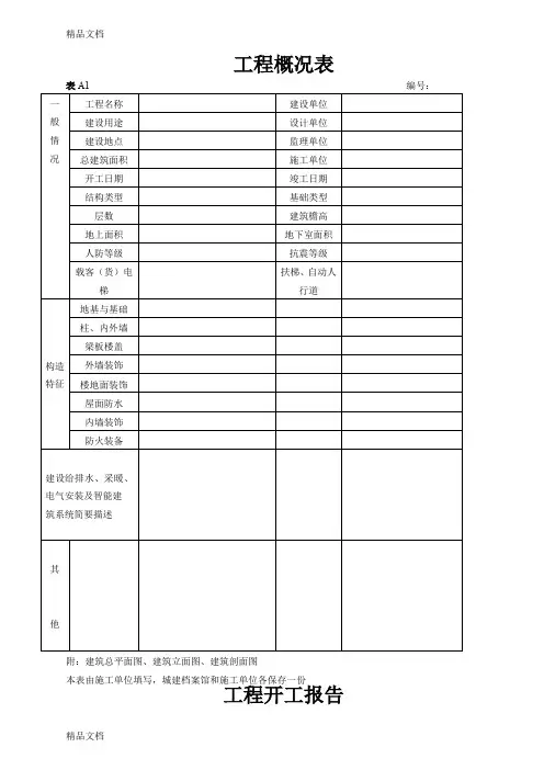 (整理)工程概况表2