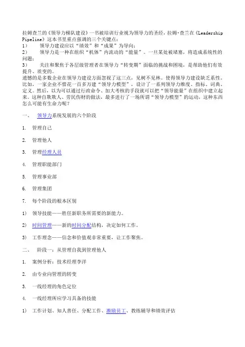 《领导力梯队建设》