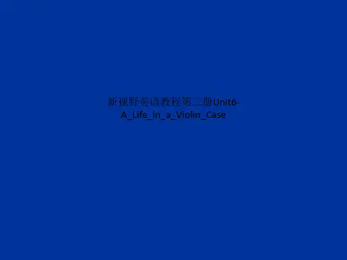 精品课件-新视野英语教程第二册Unit6-A_Life_in_a_Violin_Case