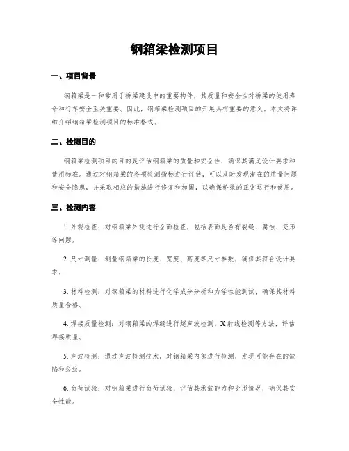 钢箱梁检测项目