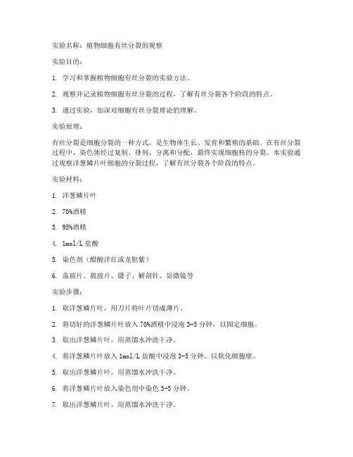 生物实验报告_大学