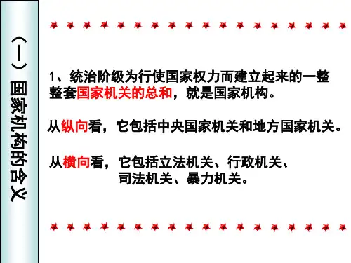 国家机构及其组织体系