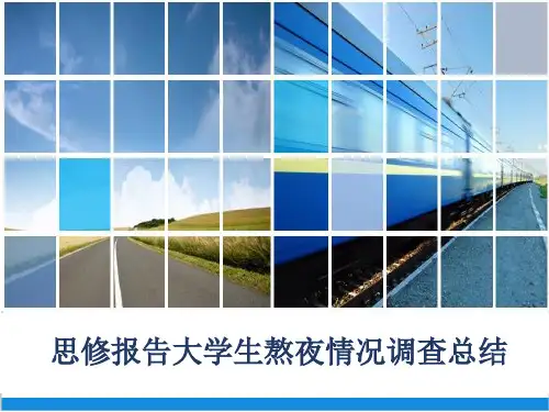 思修报告大学生熬夜情况调查总结 PPT
