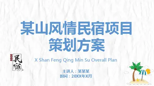 某山风情民宿项目策划方案PPT(示例)