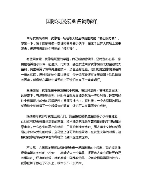 国际发展援助名词解释