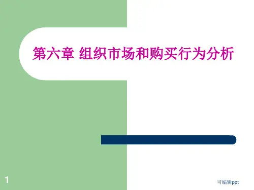 组织市场和购买行为分析