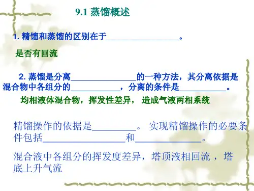 精馏复习课(期末)