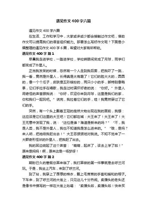 遇见作文400字六篇