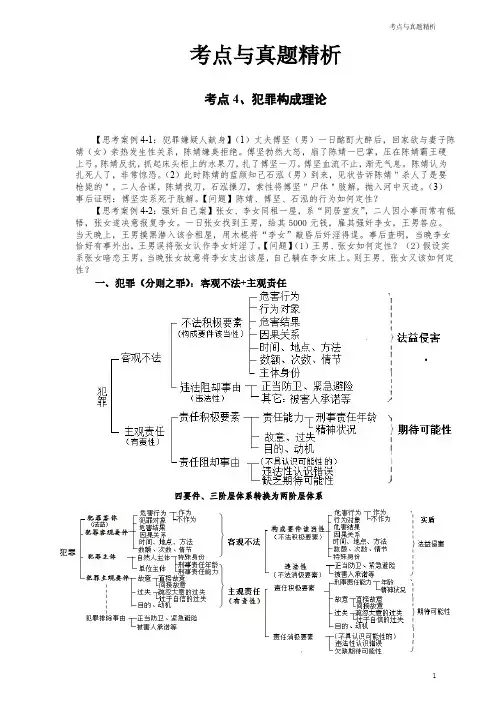 2020年刑法考点与真题精析(一)