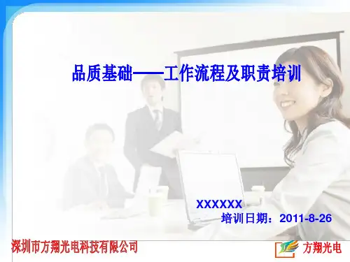 品质工作流程及职责培训PPT课件