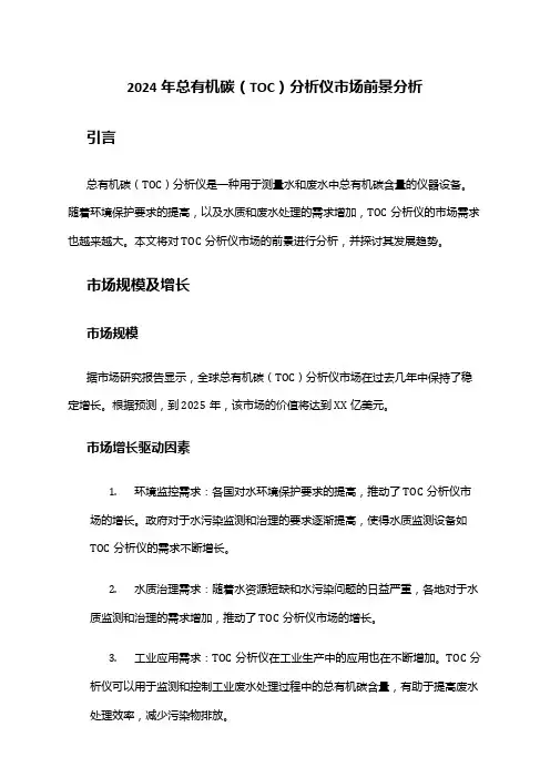 2024年总有机碳(TOC)分析仪市场前景分析