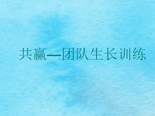 共赢——团队成长训练ppt课件