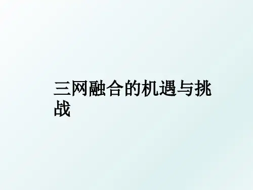 三网融合的机遇与挑战