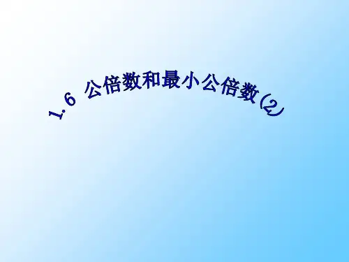 六年级上册数学课件1.6 公倍数和最小公倍数 第2课时_沪教版 (共15张PPT)