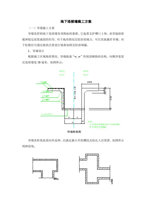 地下连续墙施工方案