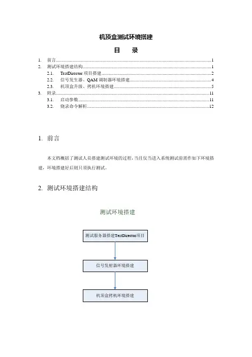 机顶盒测试环境搭建