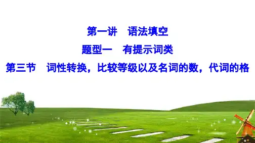 高考英语专题语法填空-词性转换比较等级以及名词的数代词的格