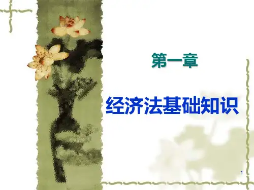 第一章-经济法基础知识PPT课件