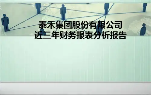 【智拓精文】泰禾集团股份有限公司近三年财务报表分析报告