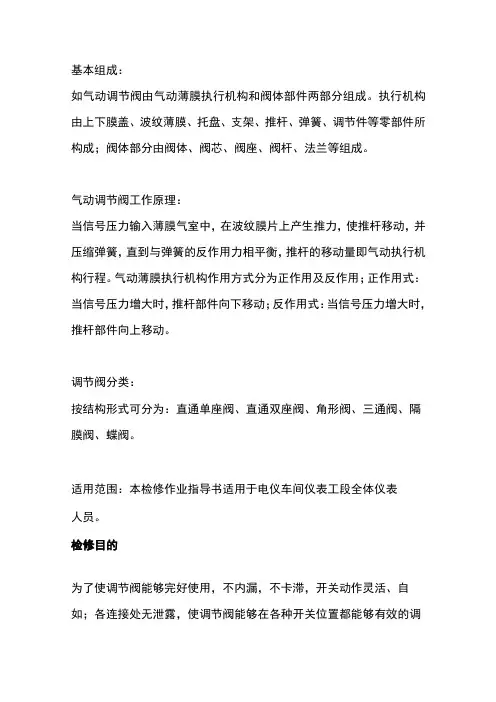 技能培训资料-阀门检修规范