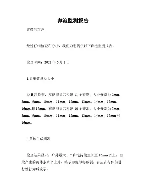 卵泡监测报告