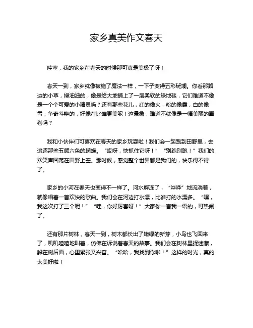 家乡真美作文春天