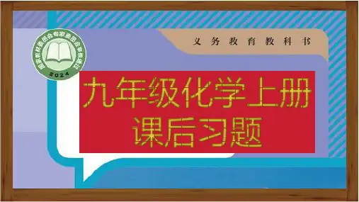 课后习题答案---2024-2025学年九年级化学人教版(2024)上册