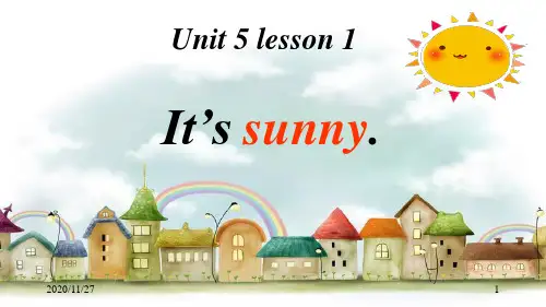 鲁科版四年级上册英语《It's sunny》Weather 精品PPT教学课件