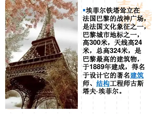 《埃菲尔铁塔沉思》公开课教学PPT课件(人教版(新课程标准))