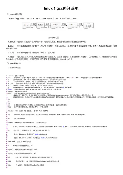 linux下gcc编译选项
