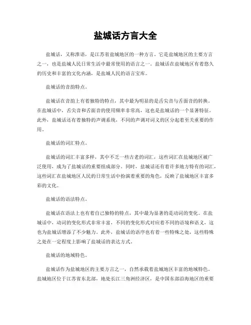 盐城话方言大全