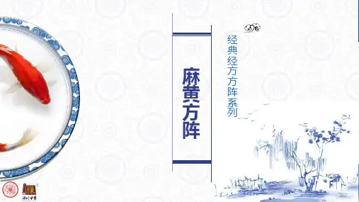 【中医 经方 课件 PPT】麻黄方阵