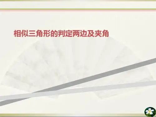 相似三角形的判定两边及夹角