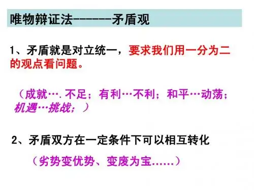 辩证法的矛盾观