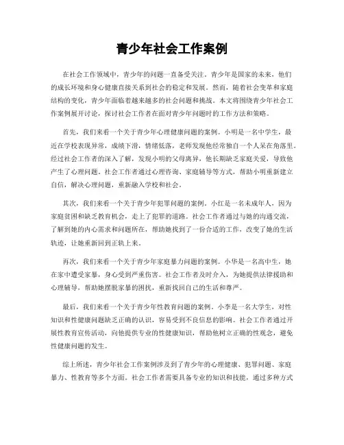 青少年社会工作案例