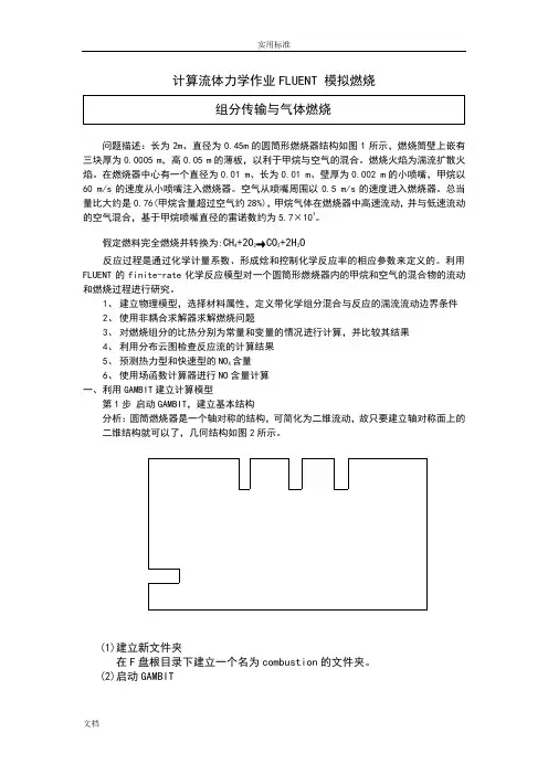 FLUENT算例 (9)模拟燃烧