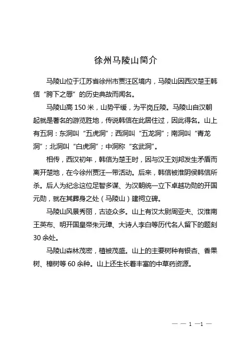 徐州马陵山简介