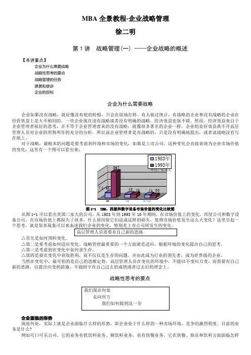 MBA全景教程-企业战略管理