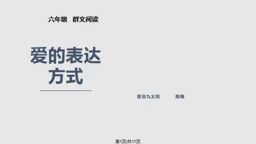 爱的表达方式PPT课件