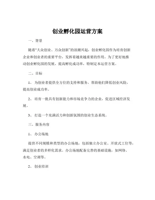 创业孵化园运营方案