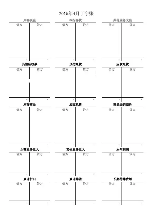 商贸企业丁字帐、试算平衡表、科目汇总表及财务报表自动生成(手工做账会计福音)