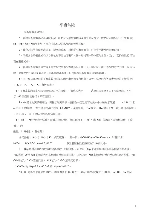 平衡常数