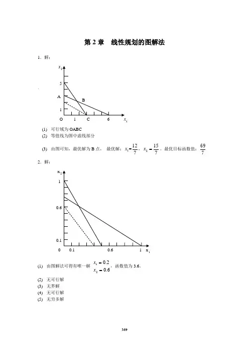 运筹学课后答案大全