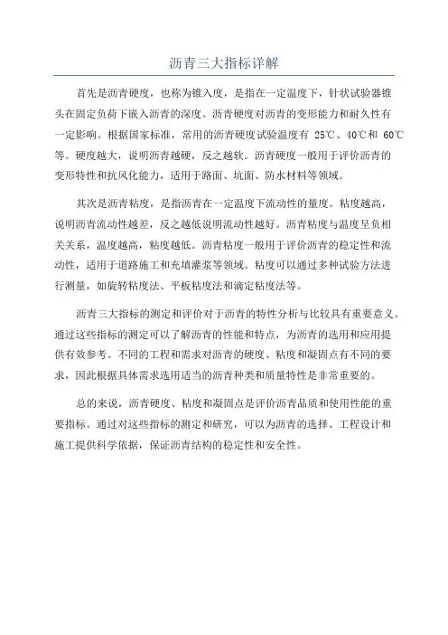 沥青三大指标详解