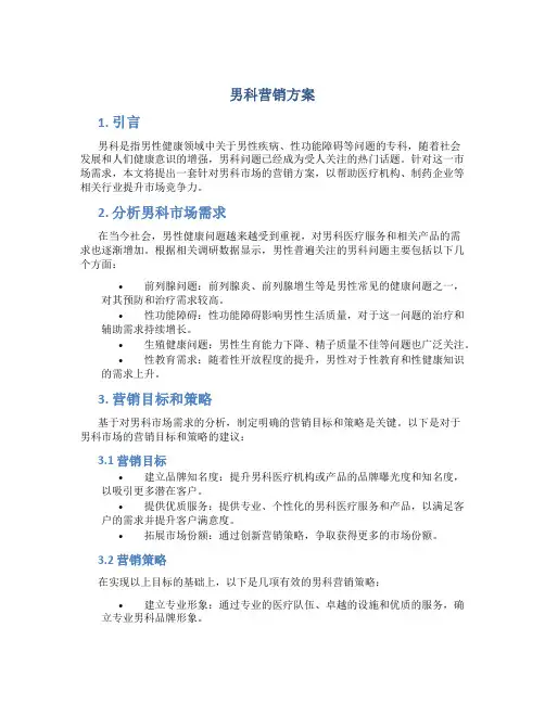 男科营销方案