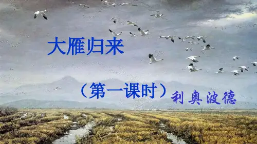 第7课《大雁归来》课件--部编版语文八年级下册