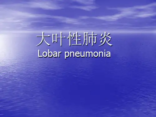 大叶性肺炎PPT课件