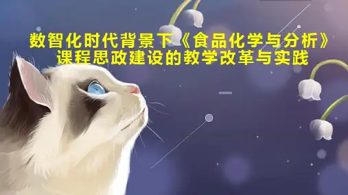 数智化时代背景下《食品化学与分析》课程思政建设的教学改革与实践
